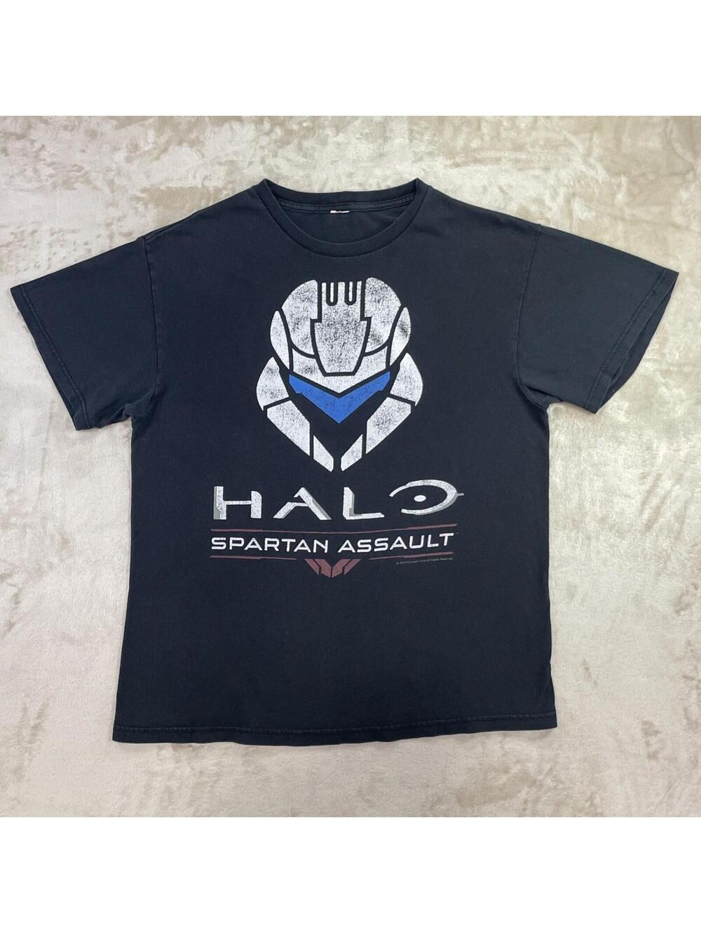 2013 HALO Spartan Assault Video Game Promo Black T Shirt Men’s L